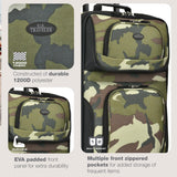 U.S. Traveler Rio Lightweight Softside Rolling Carry-on Suitcase, 2-Wheel Single, Camouflauge