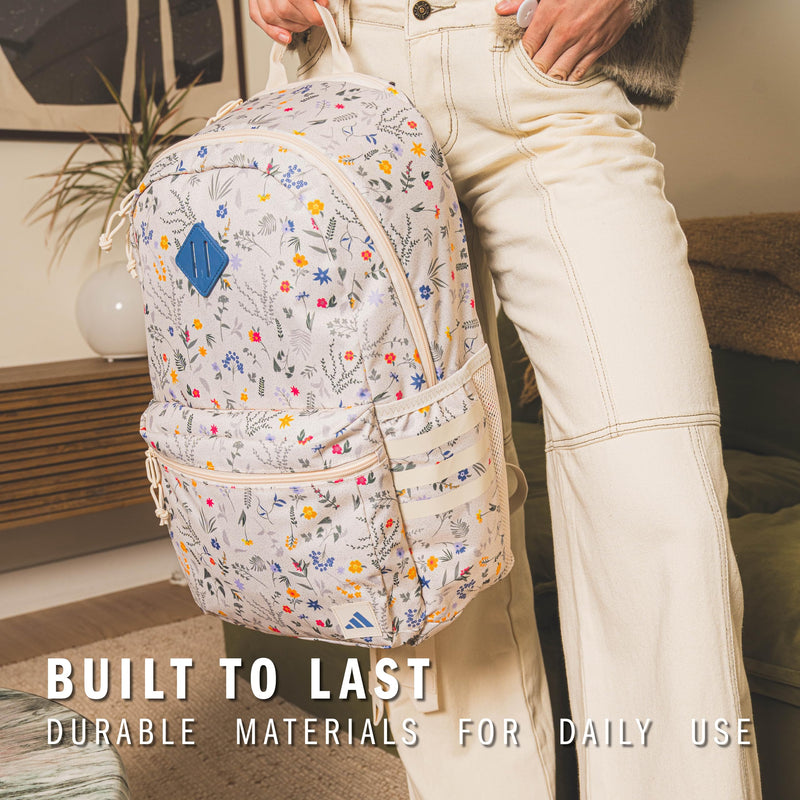 Classic 3-Stripe Backpack durable backpack student athletic sport laptop book bag DISCONTINUED