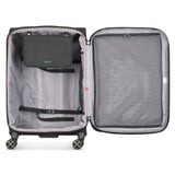 DELSEY PARIS Helium DLX Softside Expandable Luggage with Spinner Wheels, Black, Checked-Medium 25 Inch