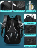 ProEtrade Travel Backpack, Extra Large Laptop Backpack School Business Anti Theft TSA Approved College Work Computer Bag Fits 17 Inch Laptop with USB Charging Port Bookbag for Women Men(Black)