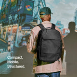 Incase Crosstown Backpack – 20L Everyday Laptop Backpack for Work, Travel – 16" Faux Fur Laptop Sleeve, External Front Pocket, Water Bottle Pockets, Travel Pass Through - Black