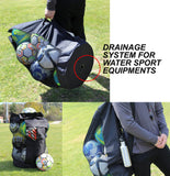Fitdom Heavy Duty XL Soccer Mesh Equipment Ball Bag w/Adjustable Shoulder Strap Design for Coach. with an Over-Sized Front Pocket for Sporting Accessories. Best for All Outdoor & Water Gears