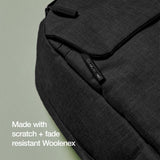 Incase Crosstown Backpack – 20L Everyday Laptop Backpack for Work, Travel – 16" Faux Fur Laptop Sleeve, External Front Pocket, Water Bottle Pockets, Travel Pass Through - Black