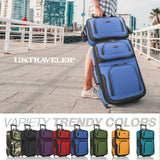 U.S. Traveler Rio Lightweight Softside Rolling Carry-on Suitcase, 2-Wheel Set, Royal Blue
