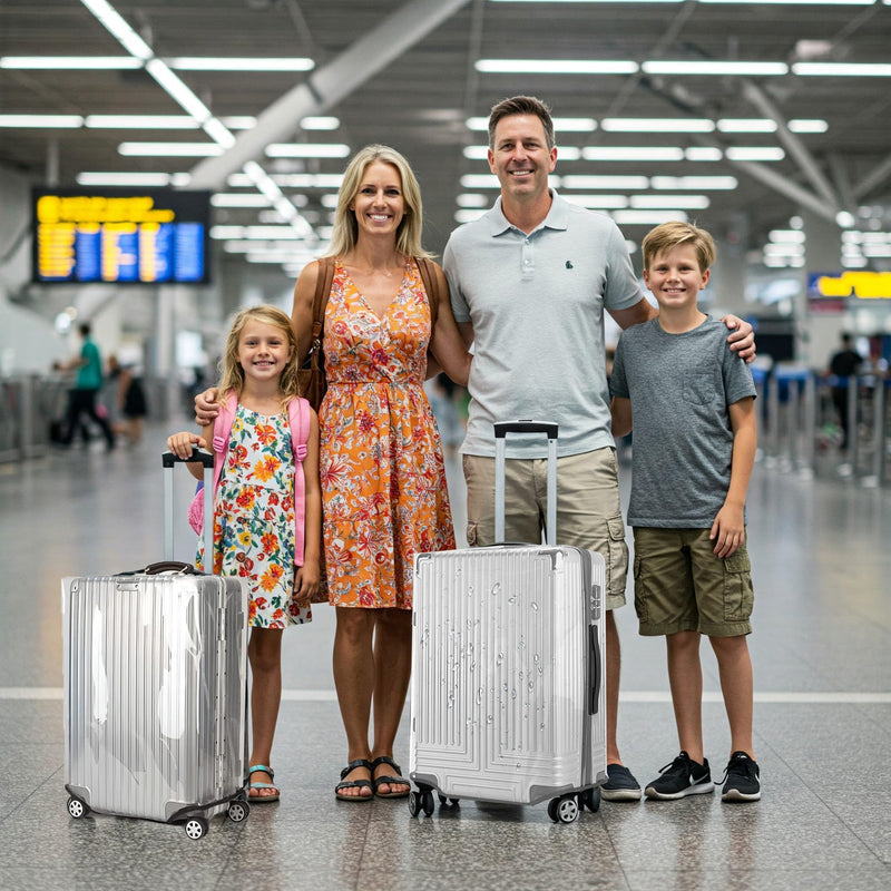 GigabitBest 20 Inch Clear PVC Luggage Cover Protectors Suitcase Covers for Luggage Thickened suitcase protective cover for Wheeled Suitcase Suitable for 20"