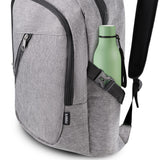 Masirs Laptop Travel Backpack - Adjustable Shoulder Straps, Zippered Compartments with Side Pockets for Water Bottle or Umbrella. Headset and USB Charging Port. Perfect for Business or Traveling.