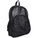 Eastsport Mesh Beach Backpack Lightweight See Through for Travel, College, Swim, Gym Bag, Black