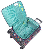 Lily Bloom Large Expandable Design Pattern Luggage With Spinner Wheels For Woman (28in, Wildwoods)
