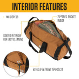 Carhartt Classic Round Duffel with Utility Pouch, Heavy-Duty, Water-Resistant Packable Gear Bag for Jobsite, Gym, and Travel, Port, 25L