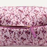 Amazon Essentials Women's Quilted Travel Makeup Bag with Mesh Compartments