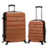 Rockland Melbourne Hardside Expandable Spinner Wheel Luggage, Brown, 2 Piece (20