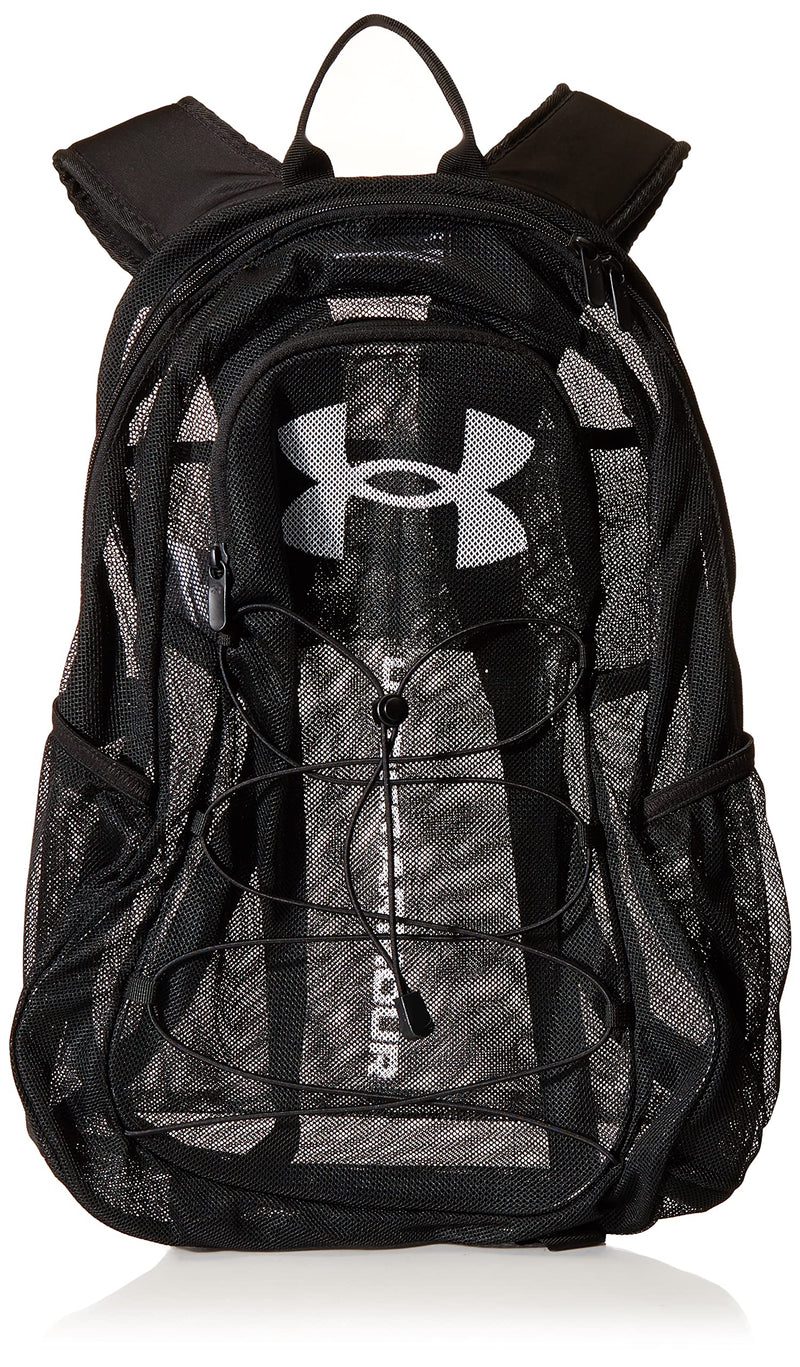 Under Armour Adult Hustle Mesh Backpack , (001) Black / / White , One Size Fits Most