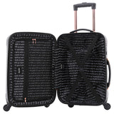 kensie 3 Piece "Alma" Light Metallic Style TSA-Lock Spinner Luggage Set, Midnight Black Option