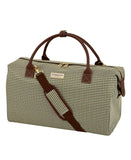 London Fog Cambridge 20" Weekender Bag, Olive Houndstooth | Backpacks4Less