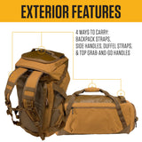 Carhartt Heavy Haul Utility Duffel Bag's, Water-Resistant Packable Bag for Jobsite, Gym, and Travel, Brown, 75L