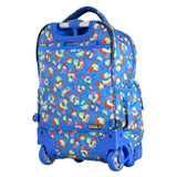 Olympia U.S.A. Melody 19" Rolling Backpack, Blue Flower