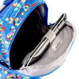 Olympia U.S.A. Melody 19" Rolling Backpack, Blue Flower