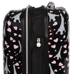 Betsey Johnson 30 Inch Checked Luggage Collection - Expandable Scratch Resistant (ABS + PC) Hardside Suitcase - Designer Lightweight Bag with 8-Rolling Spinner Wheels (Paris Love)