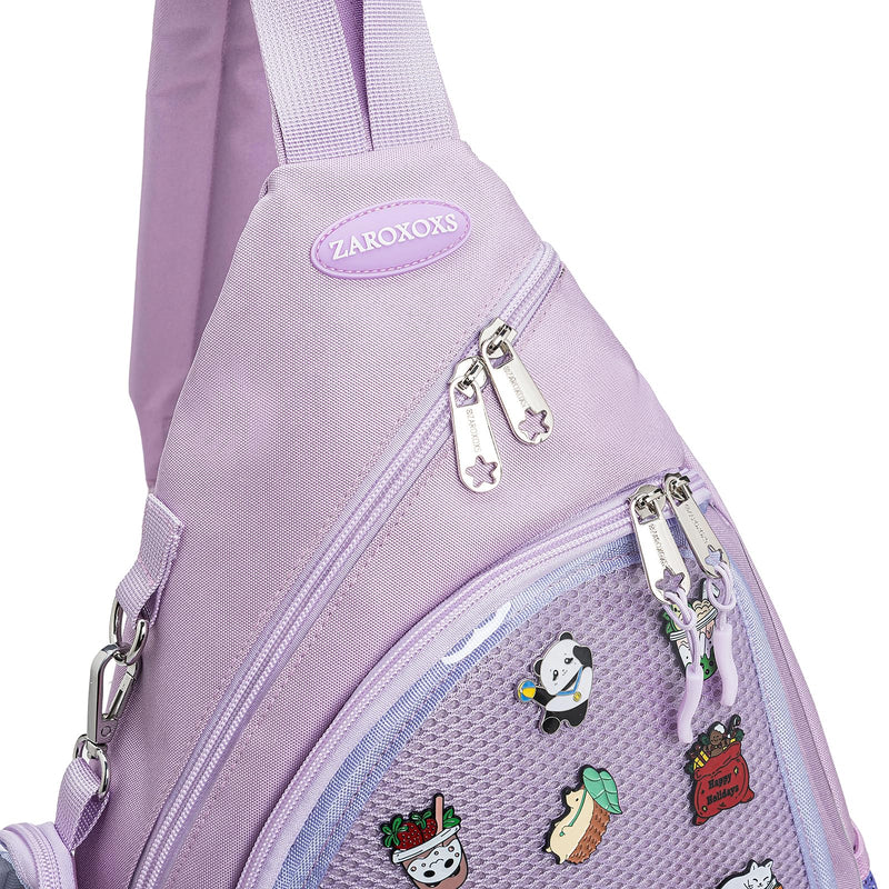 ZAROXOXS Mens Womens Oxford Ita Bag Pin Display Chest Pack Single Shoulder Bag Sport Backpack Packs Hiking Daypack