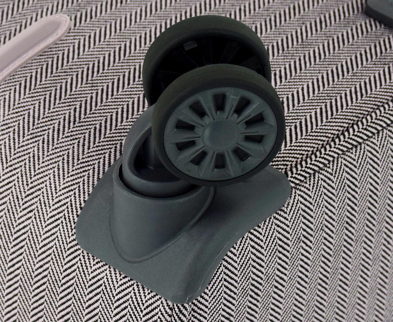 London Fog Kensington Lavender Black Herringbone 28" Expandable Spinner