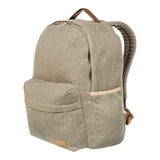 Roxy Party Waves Small Compact Backpack with Exterior Storage and Adjustable Straps - Parchment