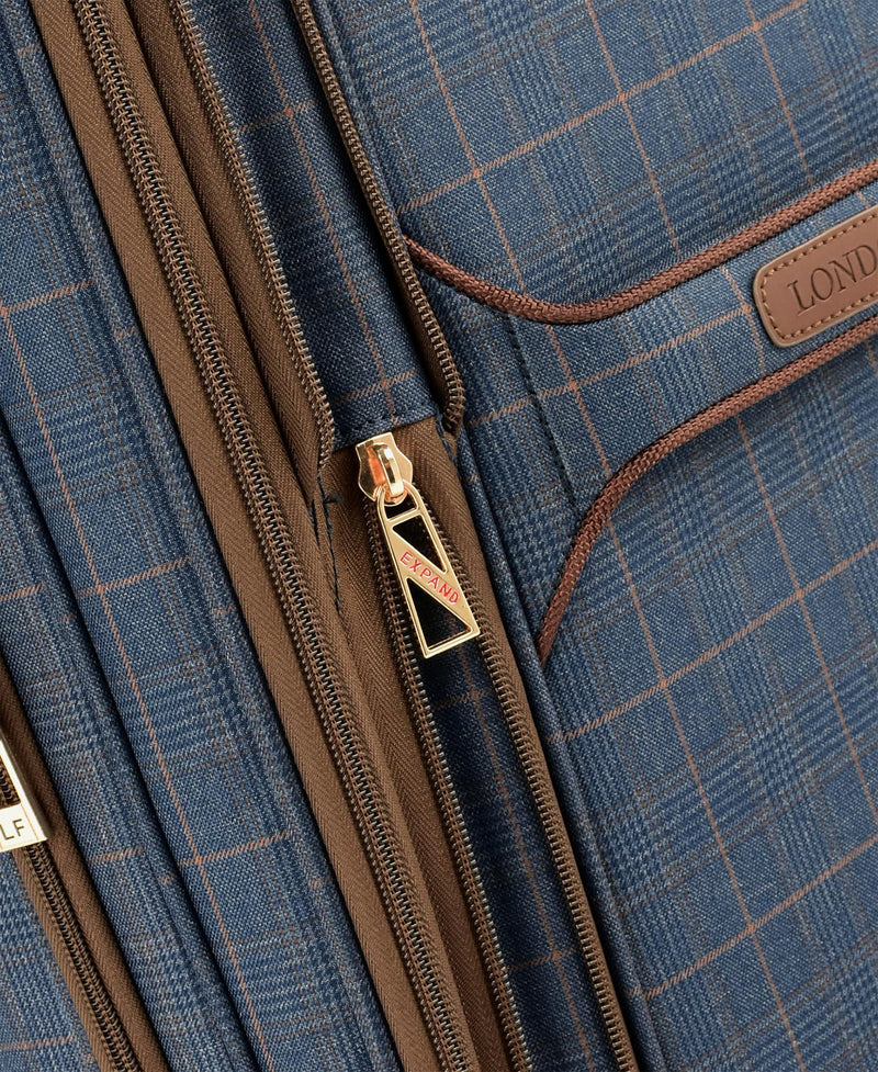 London Fog Brentwood IV 20" Expandable Spinner CarryOn, Midnight Blue