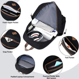 Caoroky knight Laptop Backpacks College Bookbags Women Men Anti Theft Travel Backpacks Large Elementary Middle High School Bags for Kids Teens Girls Boys Students Adults Causal Daypack-Black