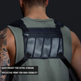 MVRK Water Resistant Running Vest Chest Pack, Phone Holder for Running, Lightweight Training Pack with Extra Storage & Reflective Detail