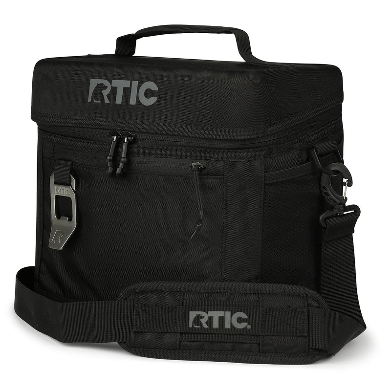 RTIC 15 Can Everyday Cooler, Soft Sided Portable Insulated Cooling for Lunch, Beach, Drink, Beverage, Travel, Camping, Picnic, for Men and Women, Black