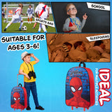 Marvel Spiderman Kids Suitcase, Foldable Trolley Bag 15.35”x 10.63” x 3.94”