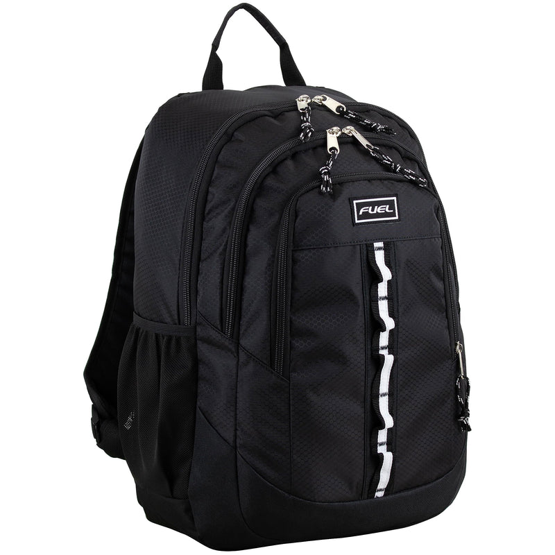 FUEL Travel Laptop Backpack Sport Shock Multi Large Compartments for College Bookbag, Hiking, Work, 18.5 x 13 x 7 Inches, Inch Black