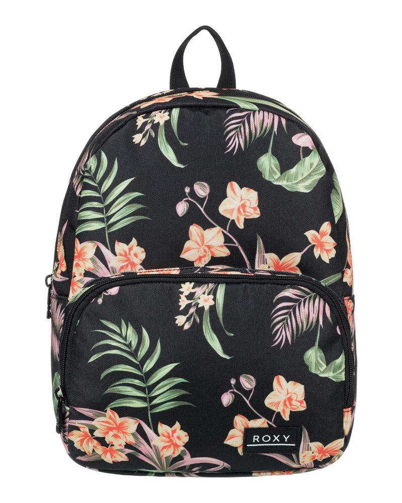 Roxy Women's Always Core Backpack | Travel | Everyday Carry | Beach | Polyester | 8L Capacity - Anthracite Island Escape