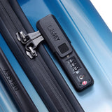 DELSEY PARIS Cactus Hardside Luggage with Spinner Wheels, White/Blue, Checked-Large 28 Inch