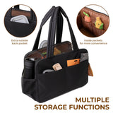 Black Dog Purse Carrier for Small Dogs – Cotton Padded Interior, Multiple Pockets, Breathable Mesh & Comfortable Strap, Durable Polyester Travel Bag, Lightweight Cat Carrier, Versatile Small Pet Bag