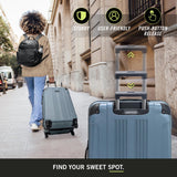 Kenneth Cole REACTION Out of Bounds Lightweight Hardshell 4-Wheel Spinner Luggage, Granite Blue, 3-Piece Set (20", 24", & 28")