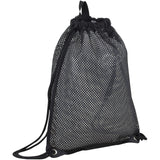 Eastsport Sport Lightweight Mesh Beach Bag Drawstring Sackpack Backpack for Travel, Gym, College, Shopping, Black