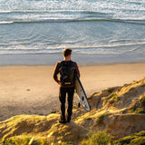 Ho Stevie! Waterproof Surf Backpack - Heavy Duty with Laptop Sleeve - Roll Top Closure Keeps Your Gear Dry In Bag - 25L