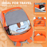 ZOMAKE Lightweight Packable Backpack 30L, Foldable Hiking Backpacks Water Resistant Compact Folding Daypack for Travel(Orange)
