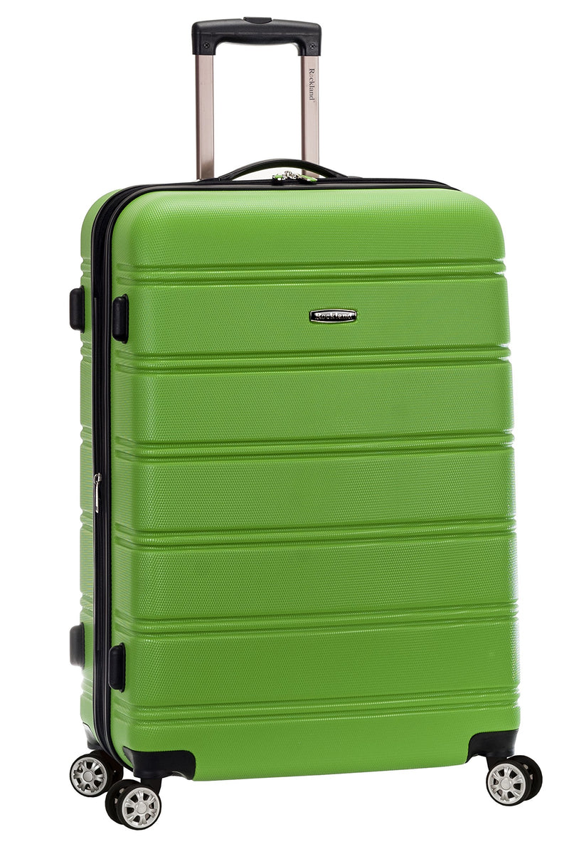 Rockland Melbourne Hardside Expandable Spinner Wheel Luggage, Green, Checked-Large 28-Inch (F1603-GREEN)