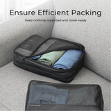 Briggs & Riley Carry On Compression Packing Cube Set - Bag Organizer for Suitcase & Luggage, Travel Essentials for Women & Men, Pack Accessories for Vacation, Maximize Storage Space - 3-Piece, Black