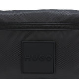 HUGO, Stacked Logo Nylon Blend Backpack, pitch black, One Size