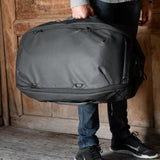 Peak Design Travel Duffelpack 45-65L, Black, Weatherproof Duffel Backpack, Expandable Design, Extra-Long Zip Path, Stowable Straps, Fits Packing Cubes and Camera Cubes, Versatile Duffel Bag for Travel