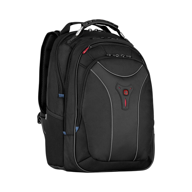 SwissGear Carbon II Black Notebook Backpack-Fits Apple Macbook Pro 15 inch and 17 inch