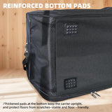 Lightweight Waterproof Cat Carrier - Foldable Design w/Full Cover for Security, Includes Collapsible Bowl, Black