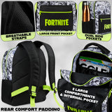 Fortnite Backpack for Kids Teens School Bookbag Travel Bag Rucksack for Vacation Sports Gifts for Kids (Black AOP)