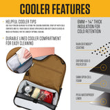 Carhartt Insulated Two Compartment Cooler, Durable Water Repellent Material W/Front Zippered Pocket for Camping, Beach & Travel, Cooler Backpack, Black