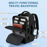 Sinaliy Travel Backpack for Men Women, Personal Item Travel Bag with Multi-Pockets, Airline Approved Carry on Backpack Fits 16inch Laptop, Waterproof Casual Backpack for College,Travel, Work