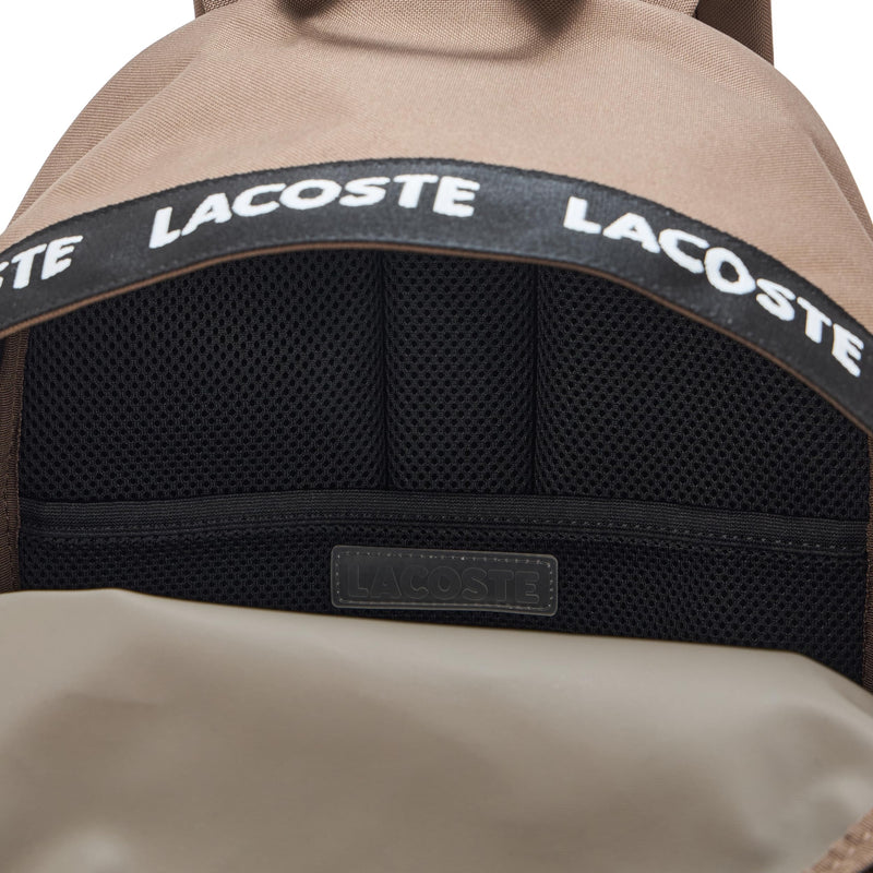 Lacoste Men's Neocroc Backpack, Tape Brown/Opium Black, Large