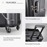 Samsonite Centric Hardside Expandable Luggage with Spinner Wheels, Black, Carry-On 20-Inch
