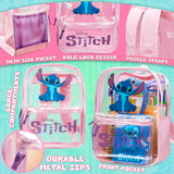 Disney Stitch Clear Backpack for School Gifts for Girls, Teens, Clear Bag for Stadium Events, Cute Backpack for Travel Dayout